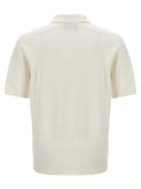 Stone Island Logo Patch Knitted Polo Shirt