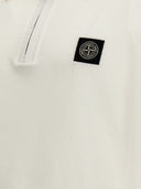 Stone Island Logo Patch Knitted Polo Shirt