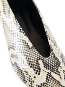 Aeyde Clara Snake Print Calf Leather Creamy