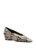 Aeyde Rory Snake Print Calf Leather Hazelnut