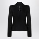 Alexander Mc Queen Black Single Breasted Jacket In Wool