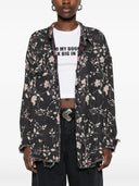 R13 Reversible Shredded Seam Drop Neck Shirt