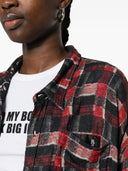 R13 Reversible Shredded Seam Drop Neck Shirt