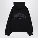 Balenciaga gewaschen schwarz geflippte uni regelmäßige Fit Reißverschluss Hoodie