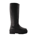 Botas tubulares en cuero negro