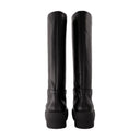 Botas tubulares en cuero negro