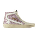 Slide Sneakers Golden Goose Deluxe Brand Leather Purple