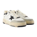 Quaranta2 sneaker dorate in pelle di marca deluxe