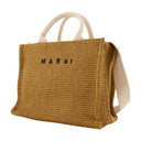 Bolso Shopper Cesta Pequeño Marni Piel Siena/Natural