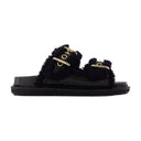 Fussbett Slides In Black Leather