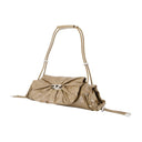 Scrunch D Beige de cuero diesel de bolso de hombro pequeño