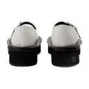 Bumper Chunky Flats In White Leather