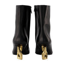 Chain Ankle Boots In Black Leather