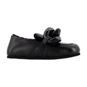 Chain Loafers Close Back In Black Leather