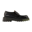 Sponge Loafer Ankle Boots Off White Black/Militaire Leather