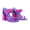 Bulky Slides Off White Fucsia/Morado Charol