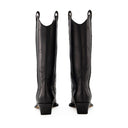 For Walking Boots Off White Leather Black