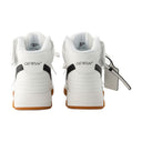 Out Of Office Mid Top Sneakers Off White Leather White/Black