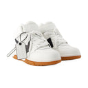 Out Of Office Mid Top Sneakers Off White Leather White/Black