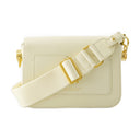 Hobo Plain Binder Bag Off White Leather Beige