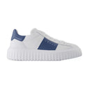 H ränder sneakers hogan lädervitt