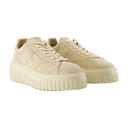 H ränder sneakers hogan läder beige
