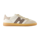 Zapatillas de deporte frías beige de cuero hogan