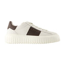 H Stripes Sneakers Hogan Leather White