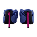 Allen Bow Strass Pop Mules In Blue/Pink