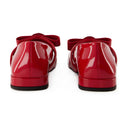 Gianni Ribbon Flat Shoes Versace Leather Red