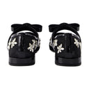 Gianni Ribbon Flat Shoes Versace Leather Black