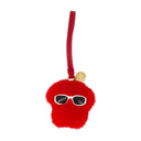 Couchette de porte clé Versace en cuir rouge