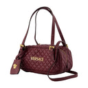 Mini skuldertaske Versace Leather Bourgogne