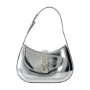 Pequeña bolsa de hombro Versace de cuero plateado