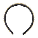 Belettering Hoofdband Versace Leer Zwart
