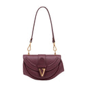 Virtus Small Shoulder Bag Versace Leather Burgundy