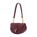 Virtus Small Shoulder Bag Versace Leather Burgundy