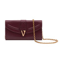Portemonnee aan ketting Versace Leer Bordeaux