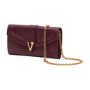 Portemonnee aan ketting Versace Leer Bordeaux