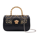 Mini Monedero Versace Cuero Negro