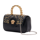 Mini Monedero Versace Cuero Negro