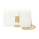 Greca Göttin Brieftasche auf Kette Versace Leder Weiß