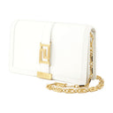 Greca Göttin Brieftasche auf Kette Versace Leder Weiß