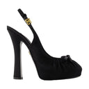 Slingback Pumps Dolce&Gabbana Silk Black