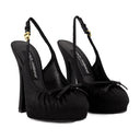 Slingback Pumps Dolce&Gabbana Silk Black