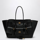 Balenciaga transporte tous les sacs de médias Bel Air en cuir noir