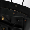 Balenciaga transporte tous les sacs de médias Bel Air en cuir noir