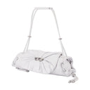 Scrunch d piccola spalla in pelle diesel bianca
