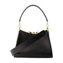 Pelle Unita Hobo Bag Etro en cuir noir