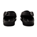 Logo Plaque Sandals Dolce&Gabbana Leather Black